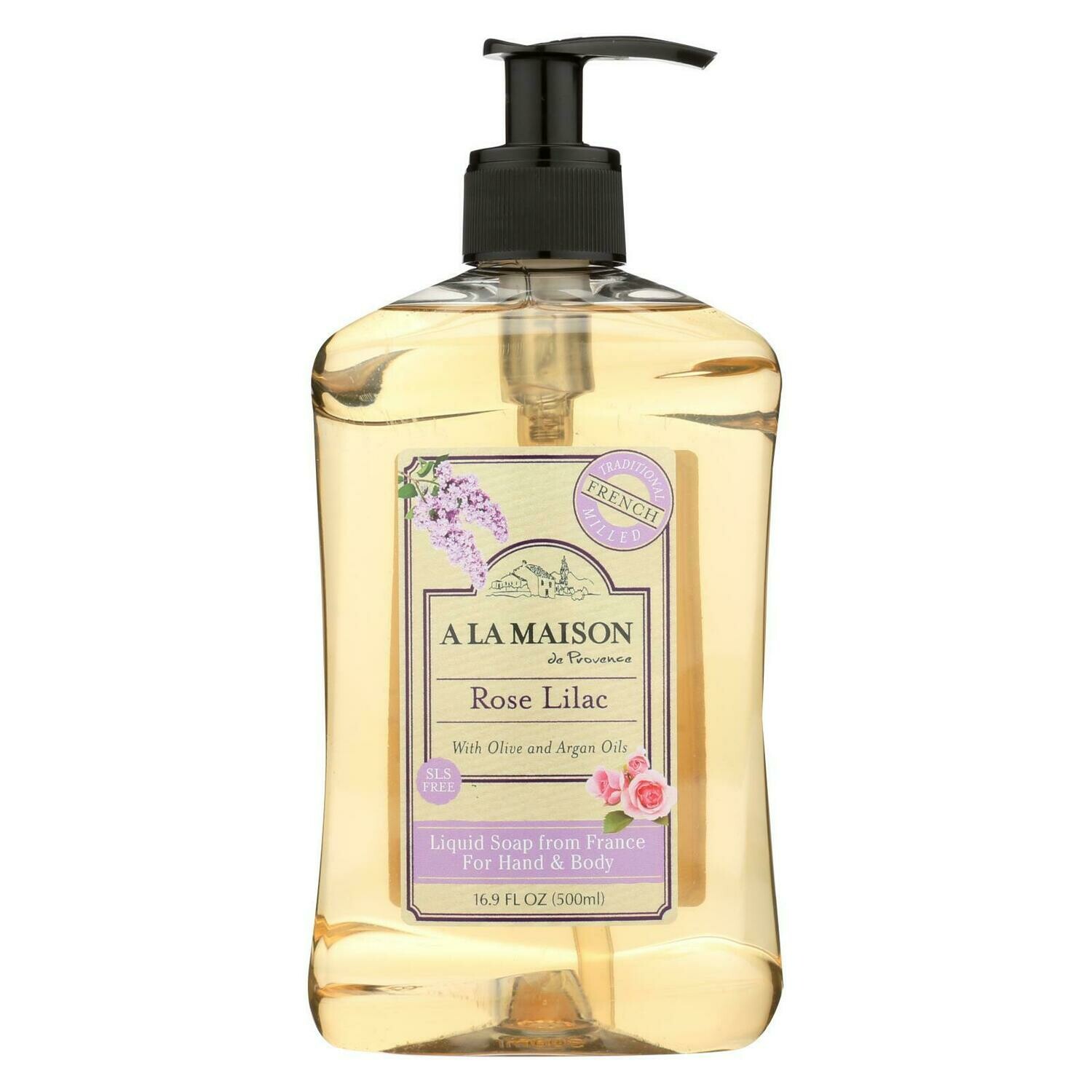 A La Maison Liquid Hand Soap Rose Lilac 16.9 Fl Oz.