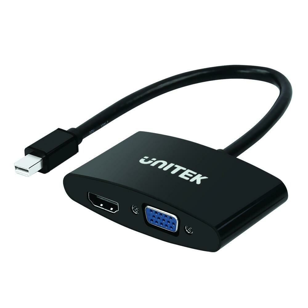 Unitek Mini DisplayPort to VGA + HDMI Converter Y6328BK
