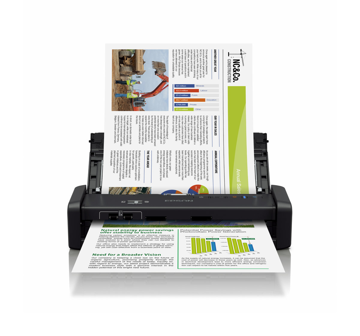 Epson WorkForce DS360W WiFi Portable Sheetfed Document Scanner (Pre