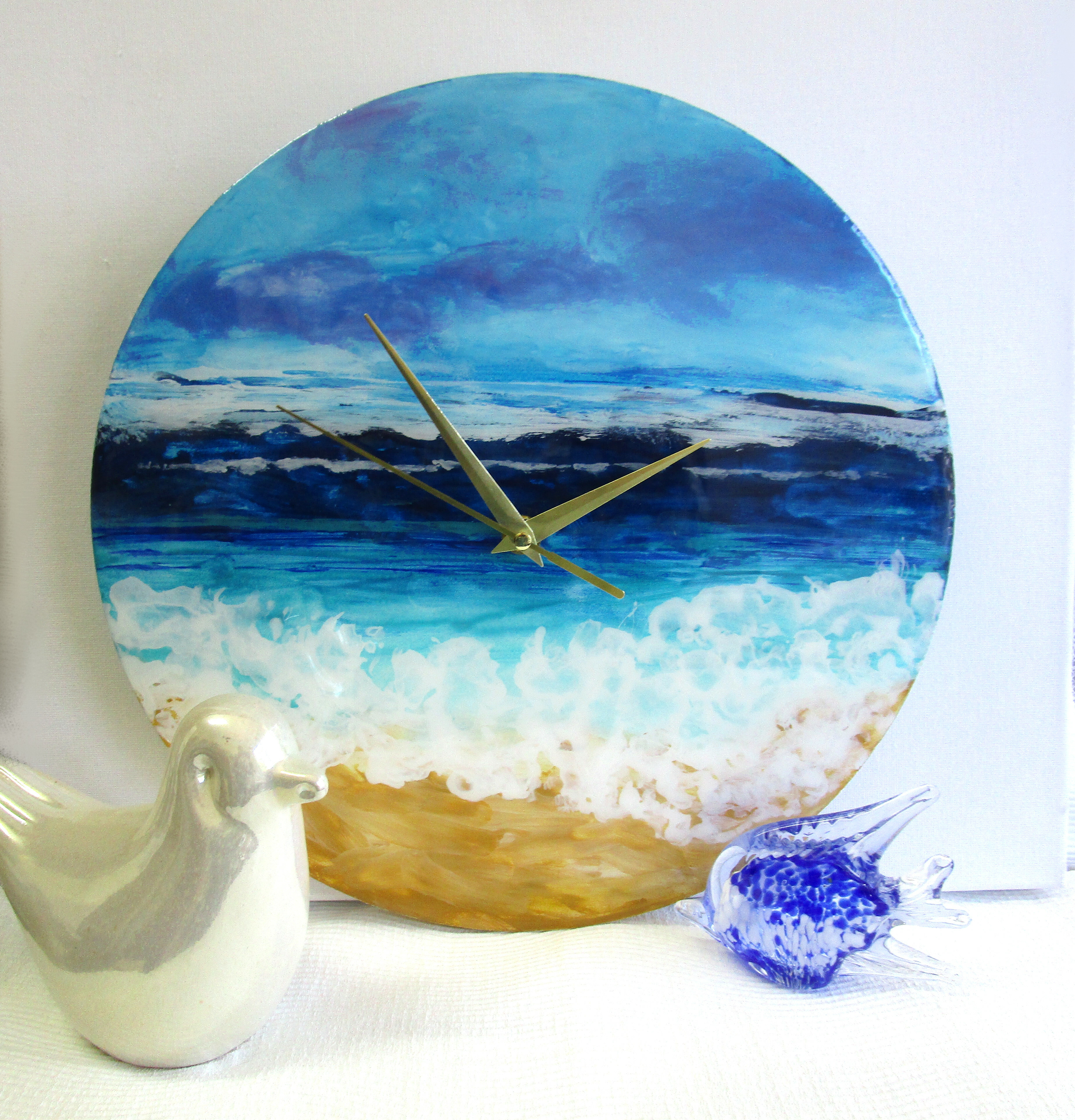 RESIN WALL CLOCKS "Hand Created"