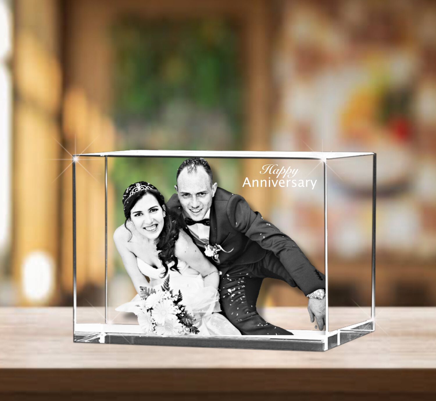 Large 3D Crystal Photo Block Personalised Glass Picture Gift 3D