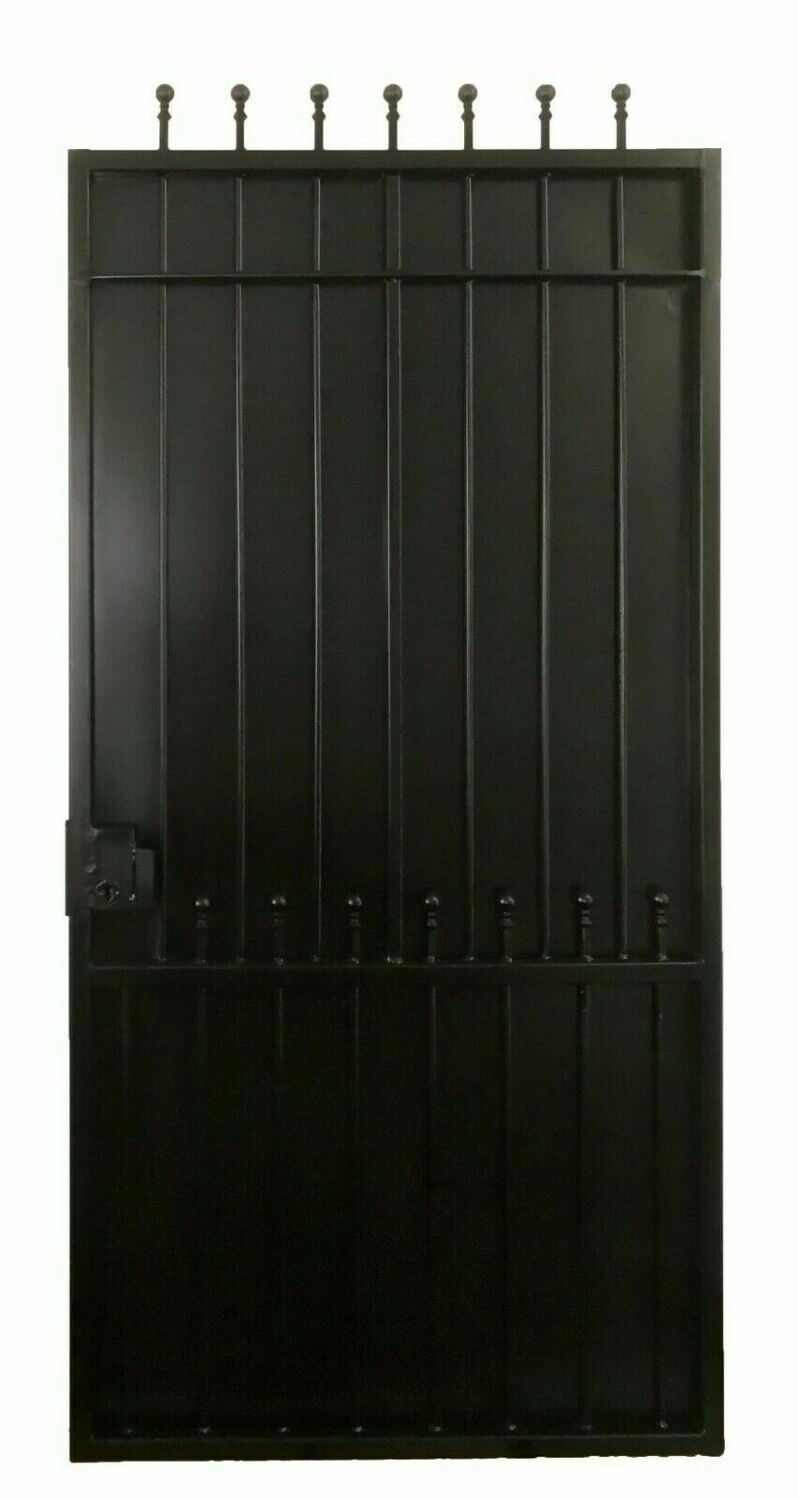 Sheeted Metal Iron Steel Arched Pedestrian Garden Gate