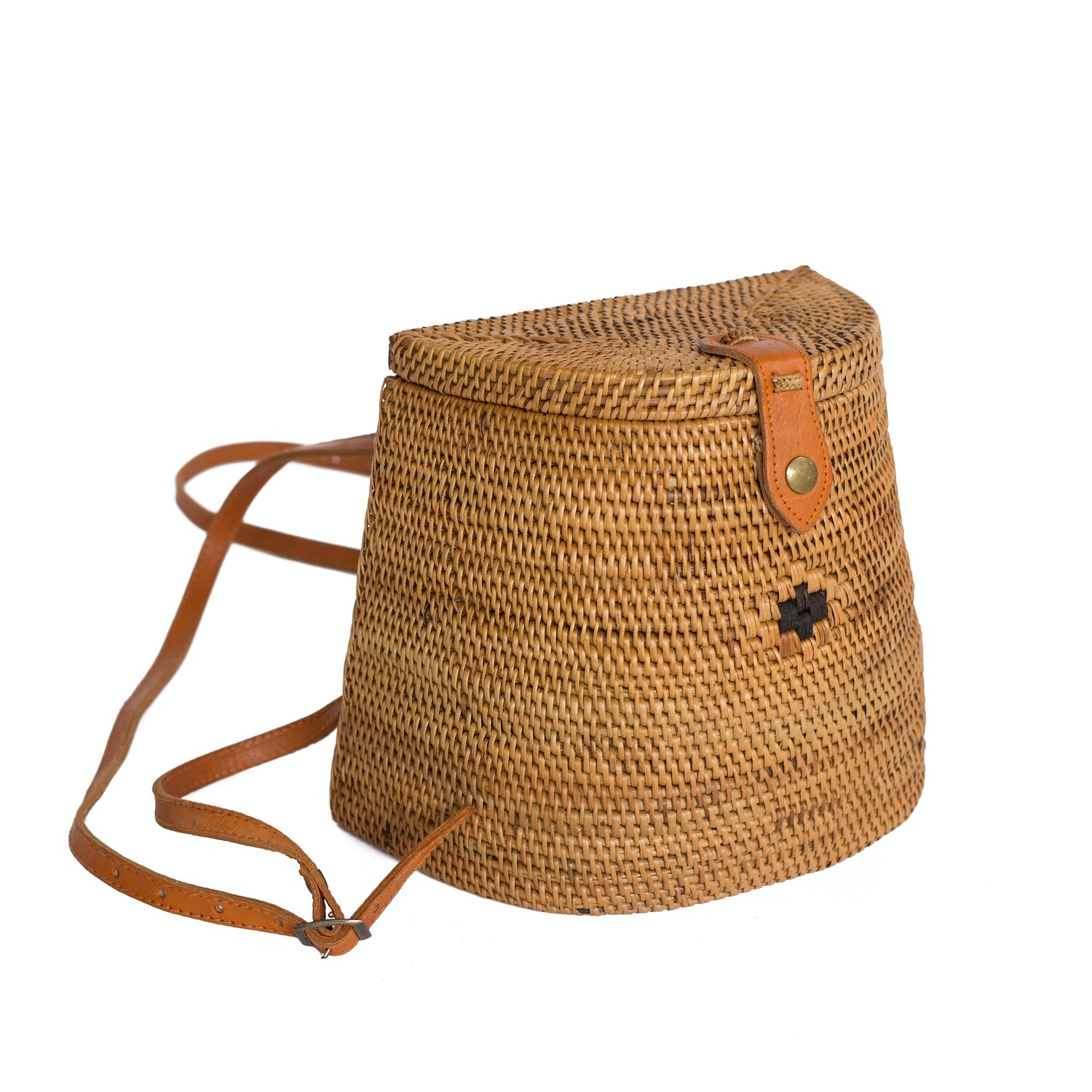 Rattan Backpack (Leather Strap)