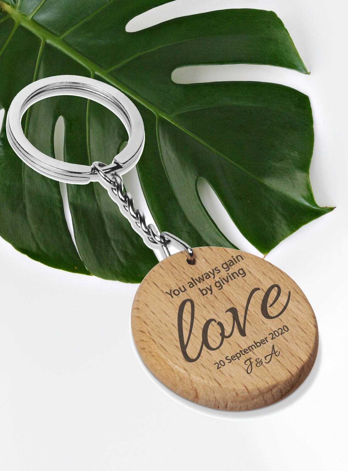 Personalized Wood Keyring