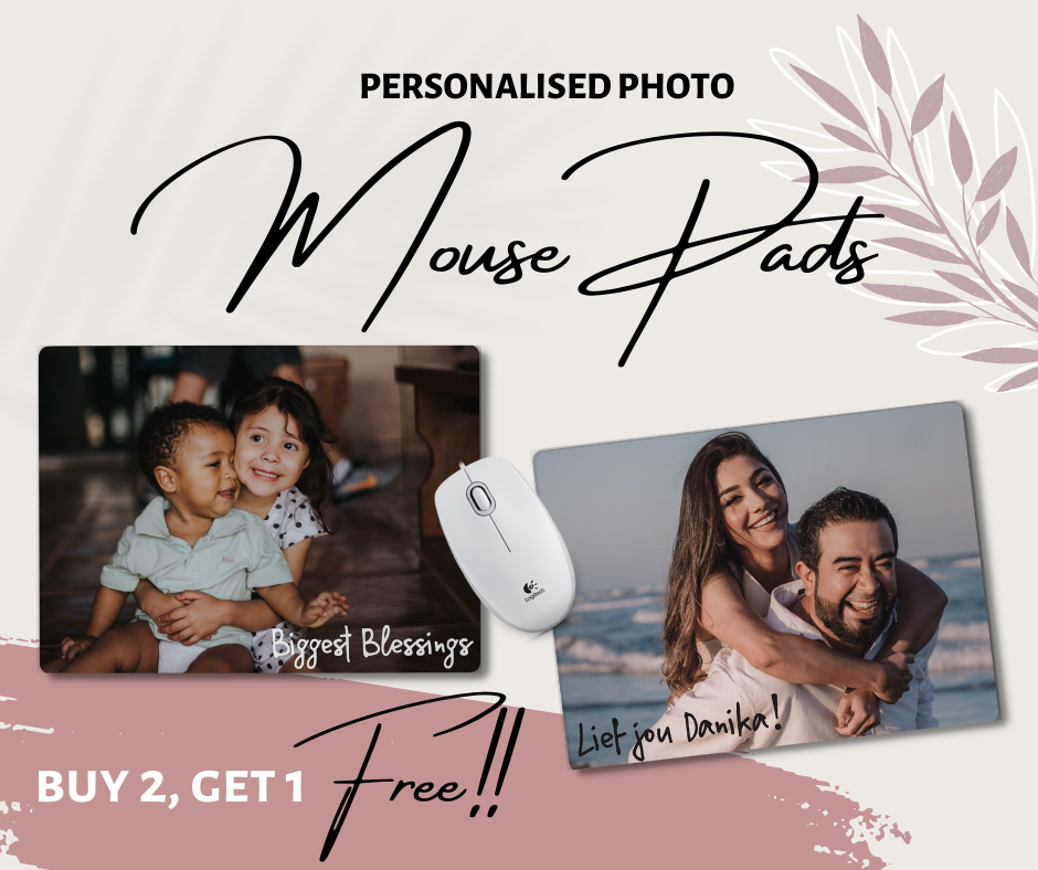 Personalised Mouse Pads BUY 2, GET 1 FREE!