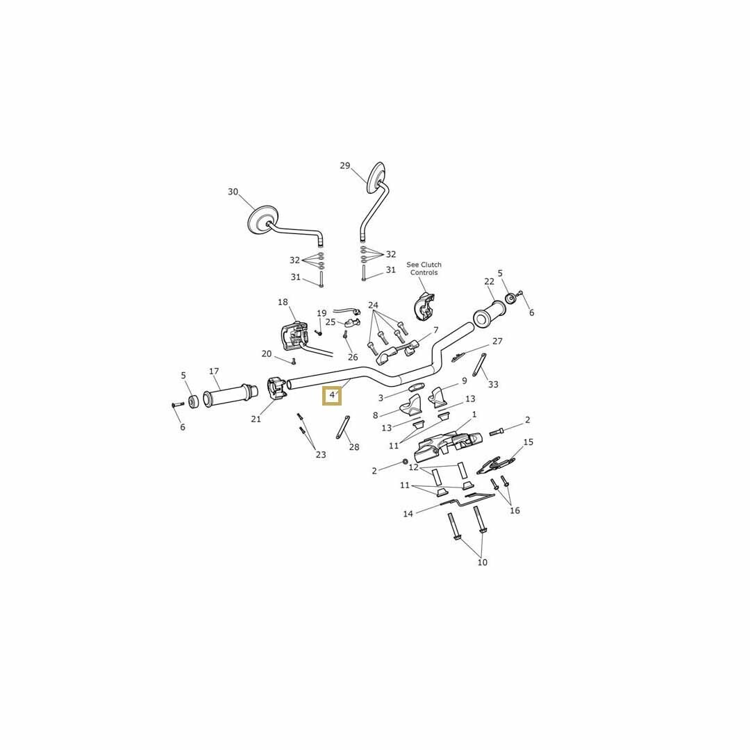 Triumph Bonneville T100 T120 Black OEM Handlebars T2046173 Triumph