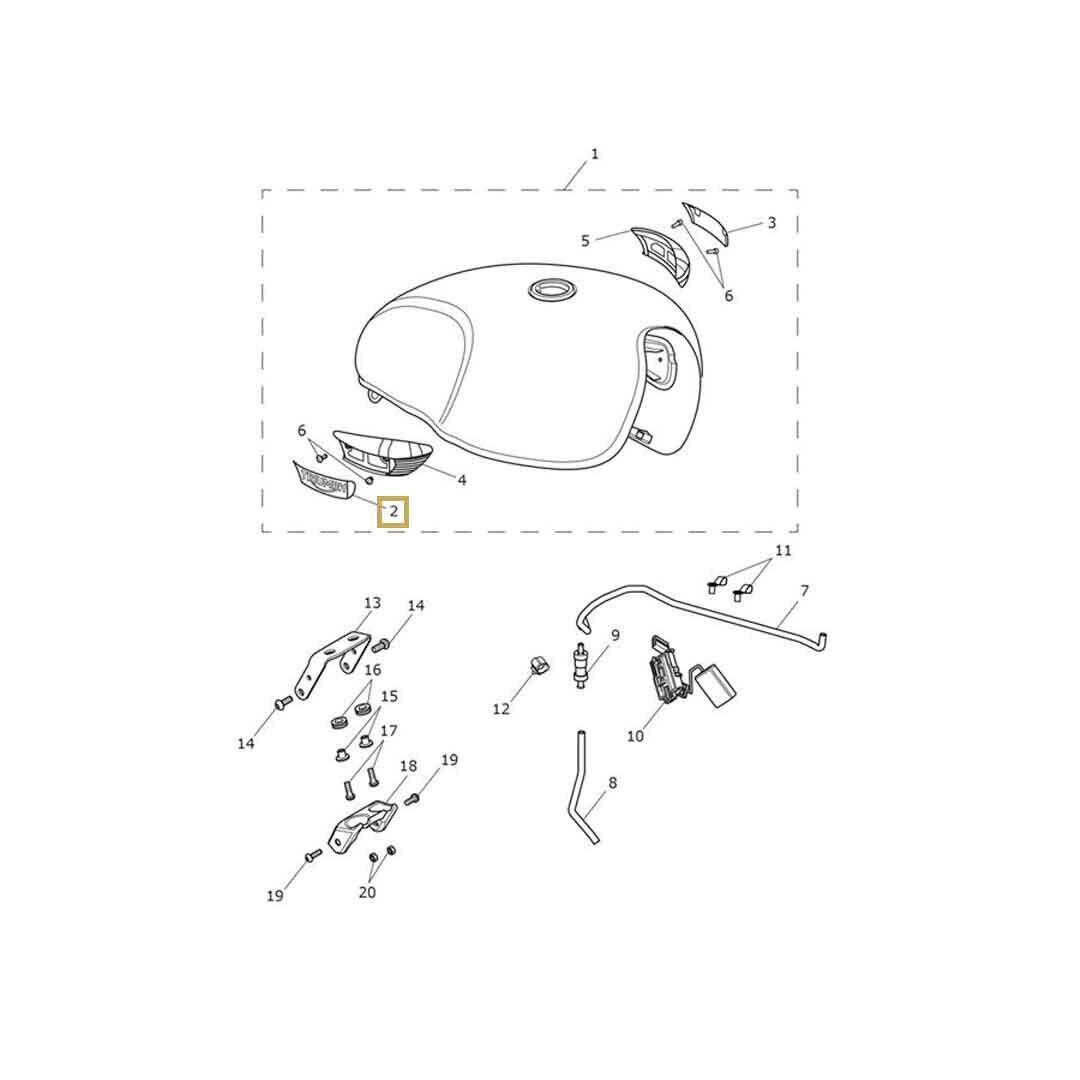 Triumph Speedmaster OEM RHS Fuel Tank Emblem Infill T2401548 Shop