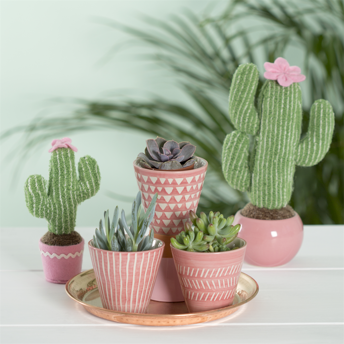 mini Pink Planters Set of 3