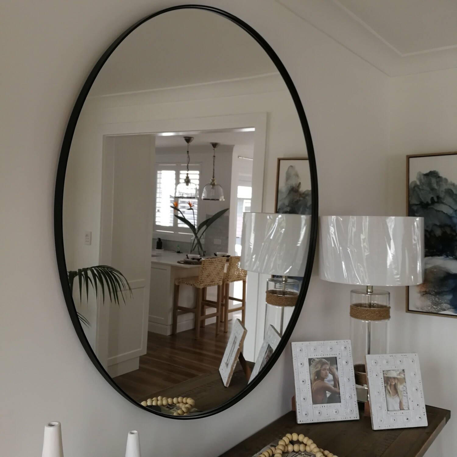 Black Metal Frame Mirror