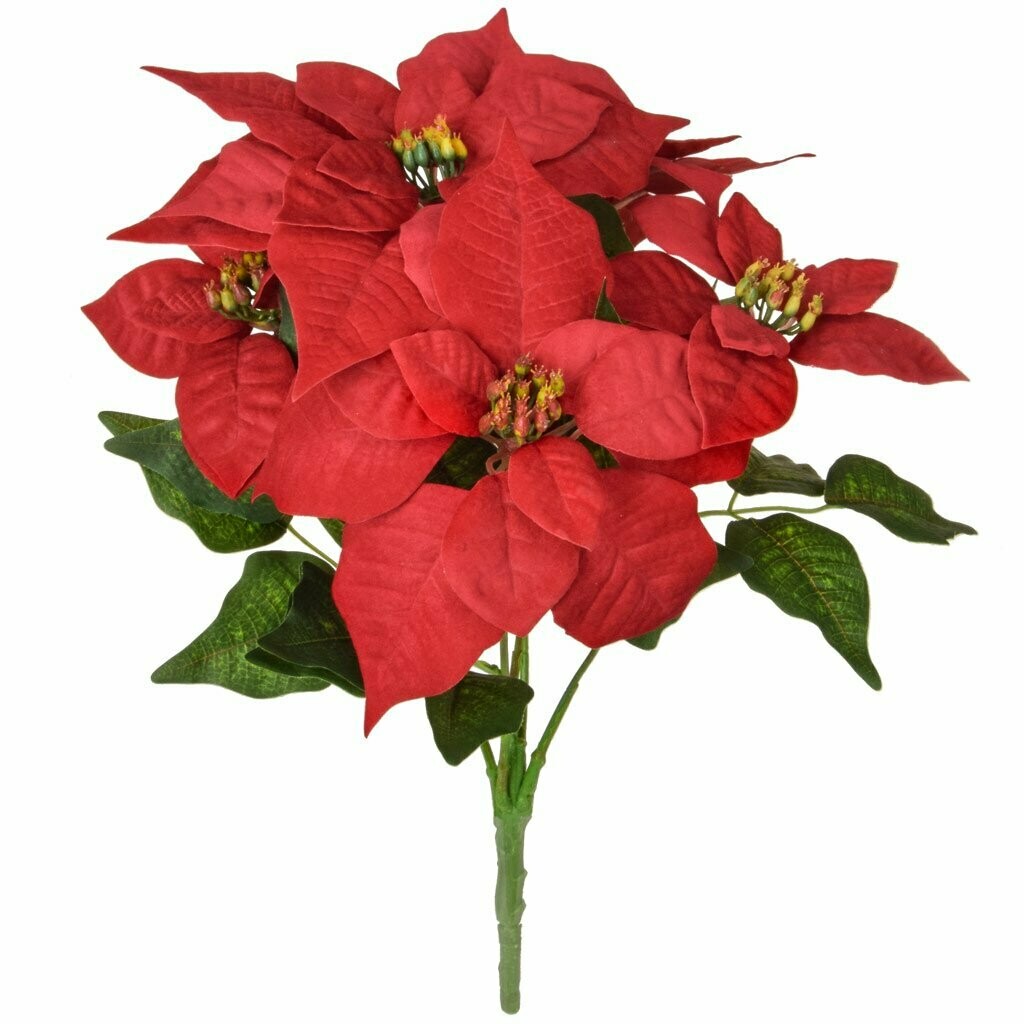 Artificial Red Poinsettia