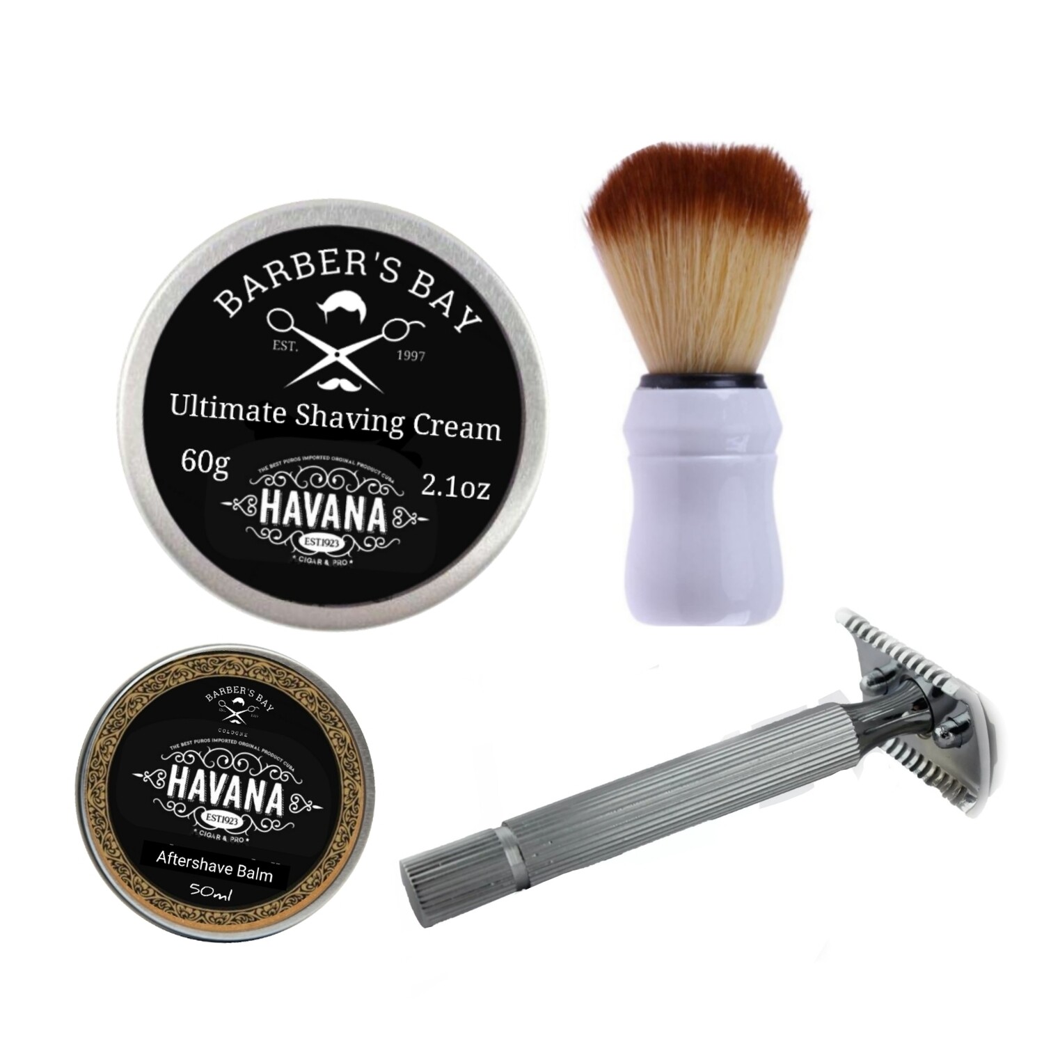 Barbers Bay Wet Shaving Set with DE Razor