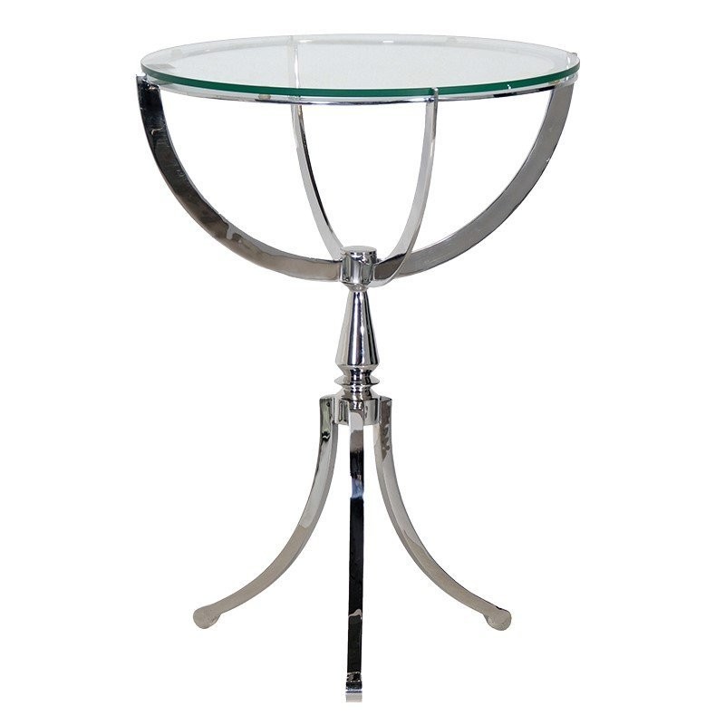 SMALL GLASS SIDE TABLE