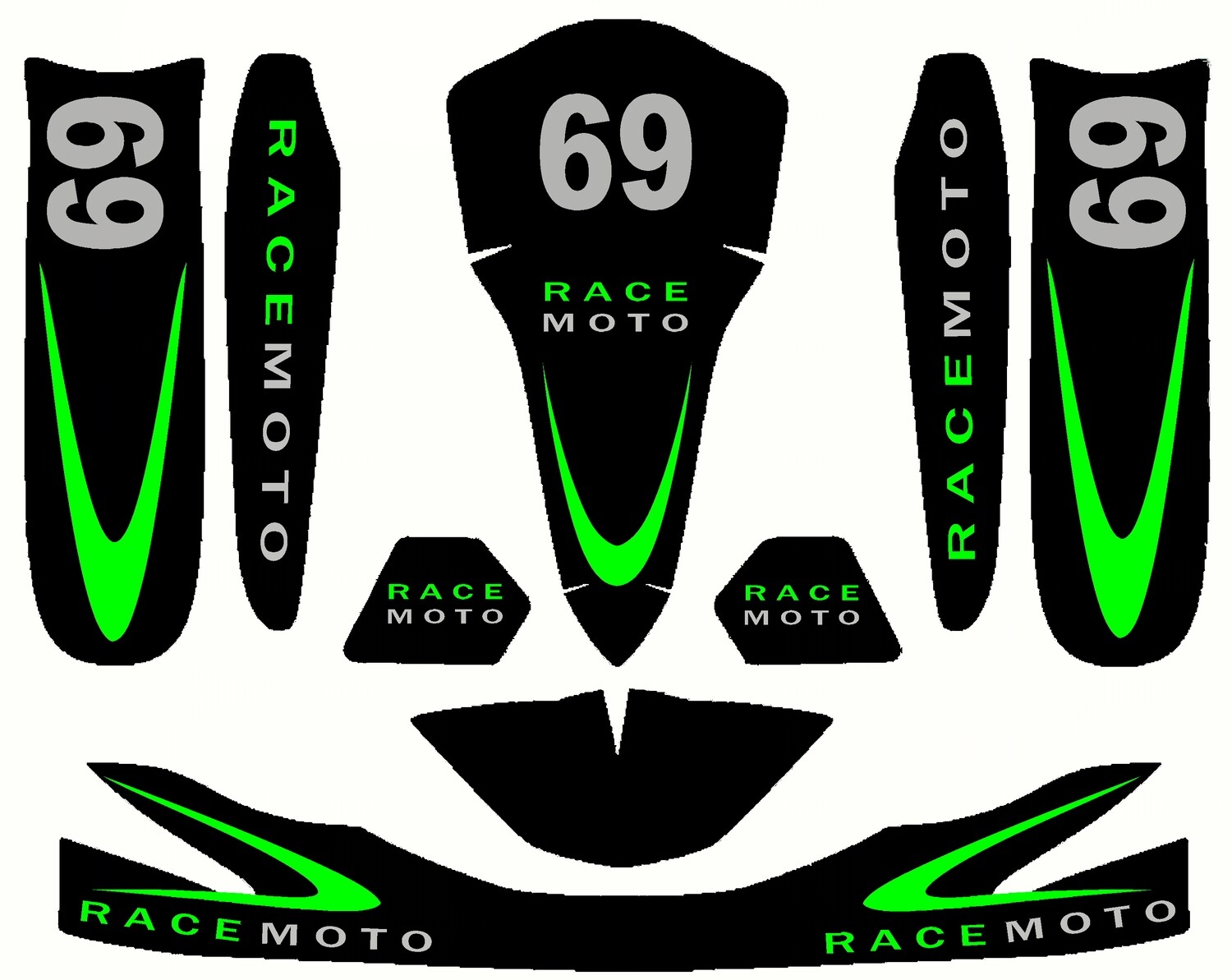 Karting Sticker kit for Tonykart OTK M5 Cadet Bodywork