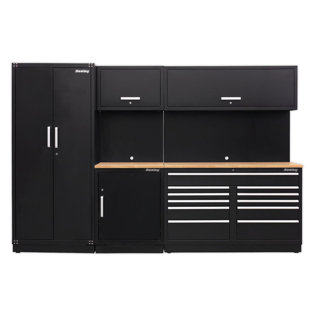SEALEY MODULAR STORAGE SYSTEM SYSTEM COMBO OAK WORKTOP