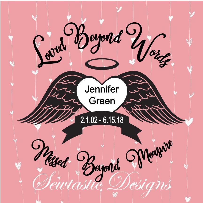 Loved Beyond Words SVG Cut File, Iron On, Decal, Cricut, Silhouette