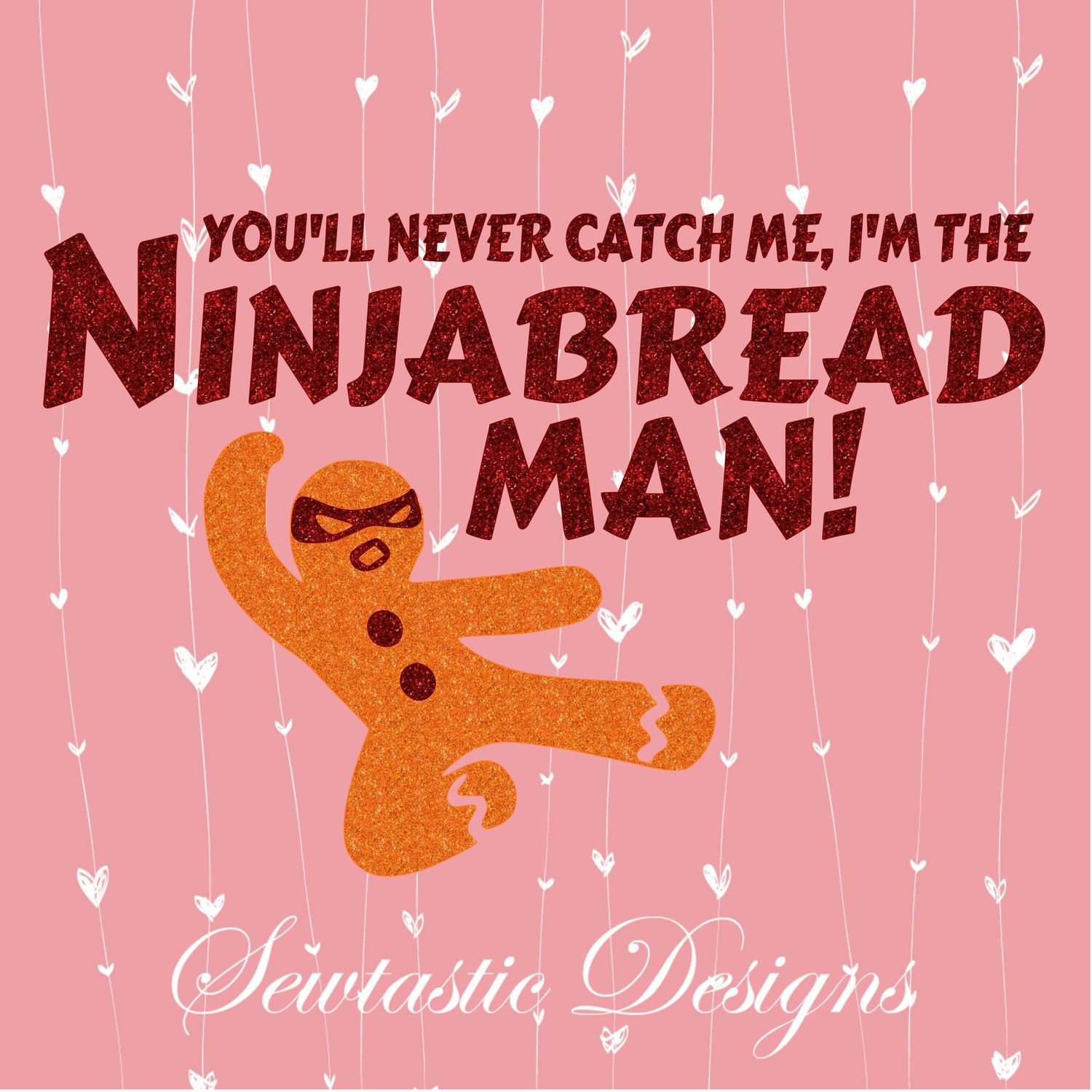 NinjaBread Man SVG, Ninja SVG, Gingerbread SVG, Cut File, Iron On ...