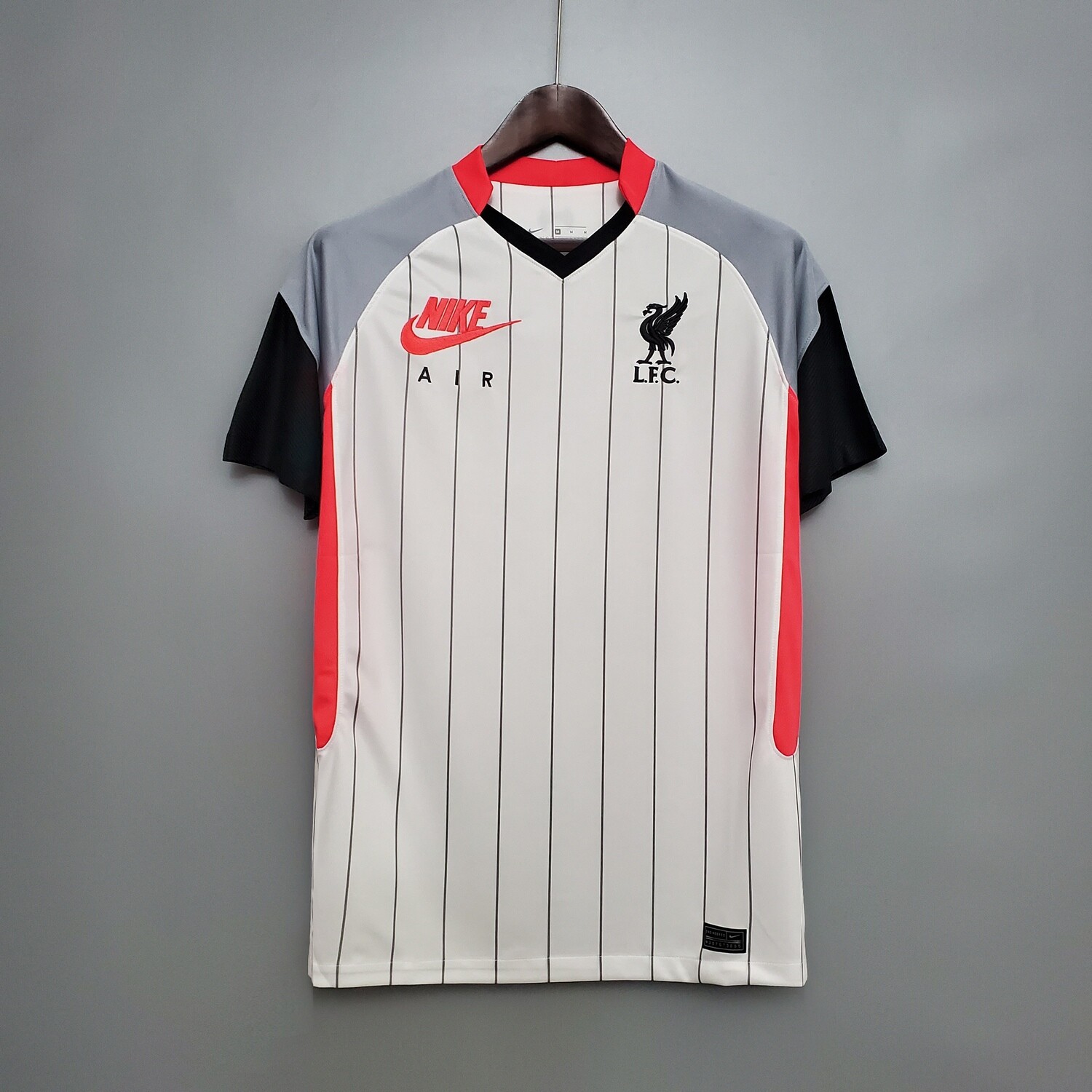 Camisa Liverpool AIR MAX 2021 Nike Masculina - Branco+Preto