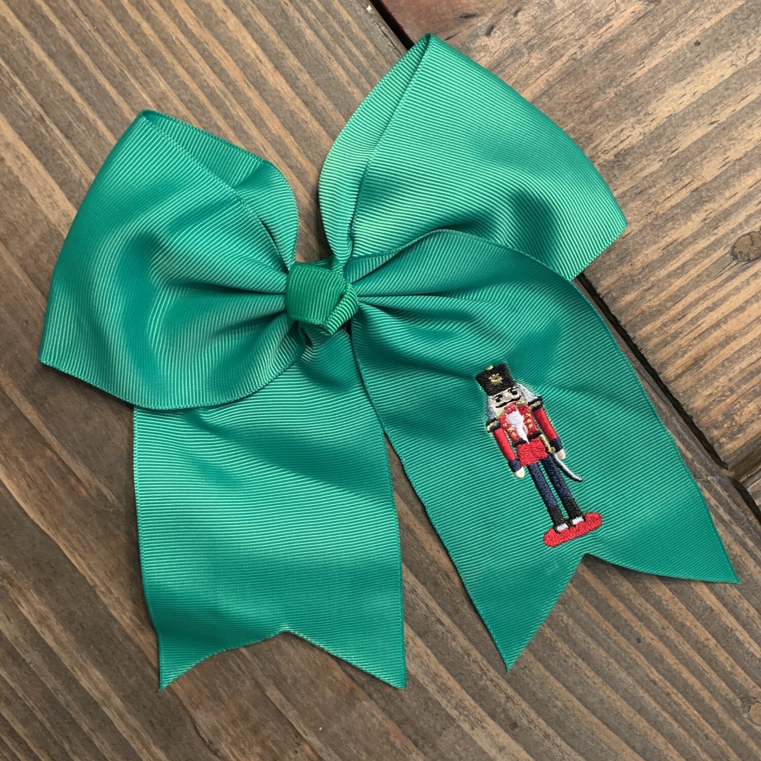 Nutcracker Hair Bow Choose Green or White