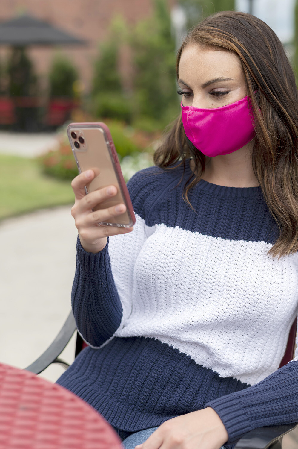 Hot Pink Adjustable Adult Face Mask