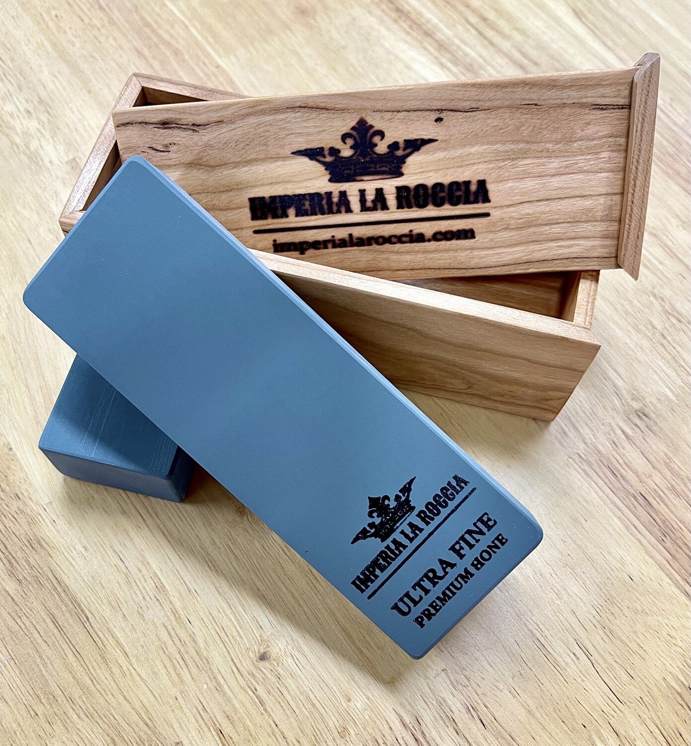 2" X 6" ILR Premium Razor Hone ULTRA FINE w/ Cherry Hardwood Keepsake Box