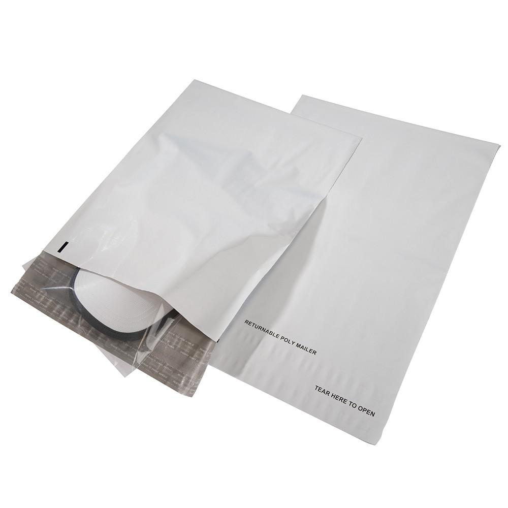 Returnable Poly Bag Mailer 12" x 15.5" x 2.5 mil + 3 Lip 500/Box