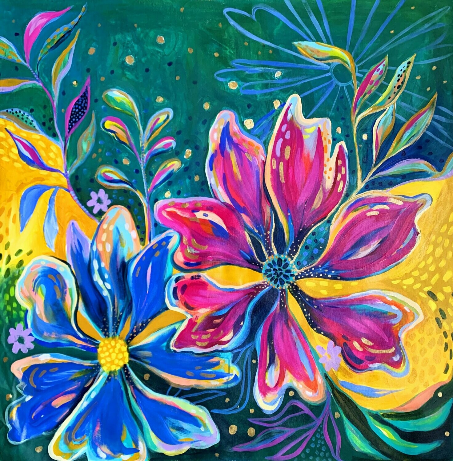 EttaVee, Belles Blooming, painting