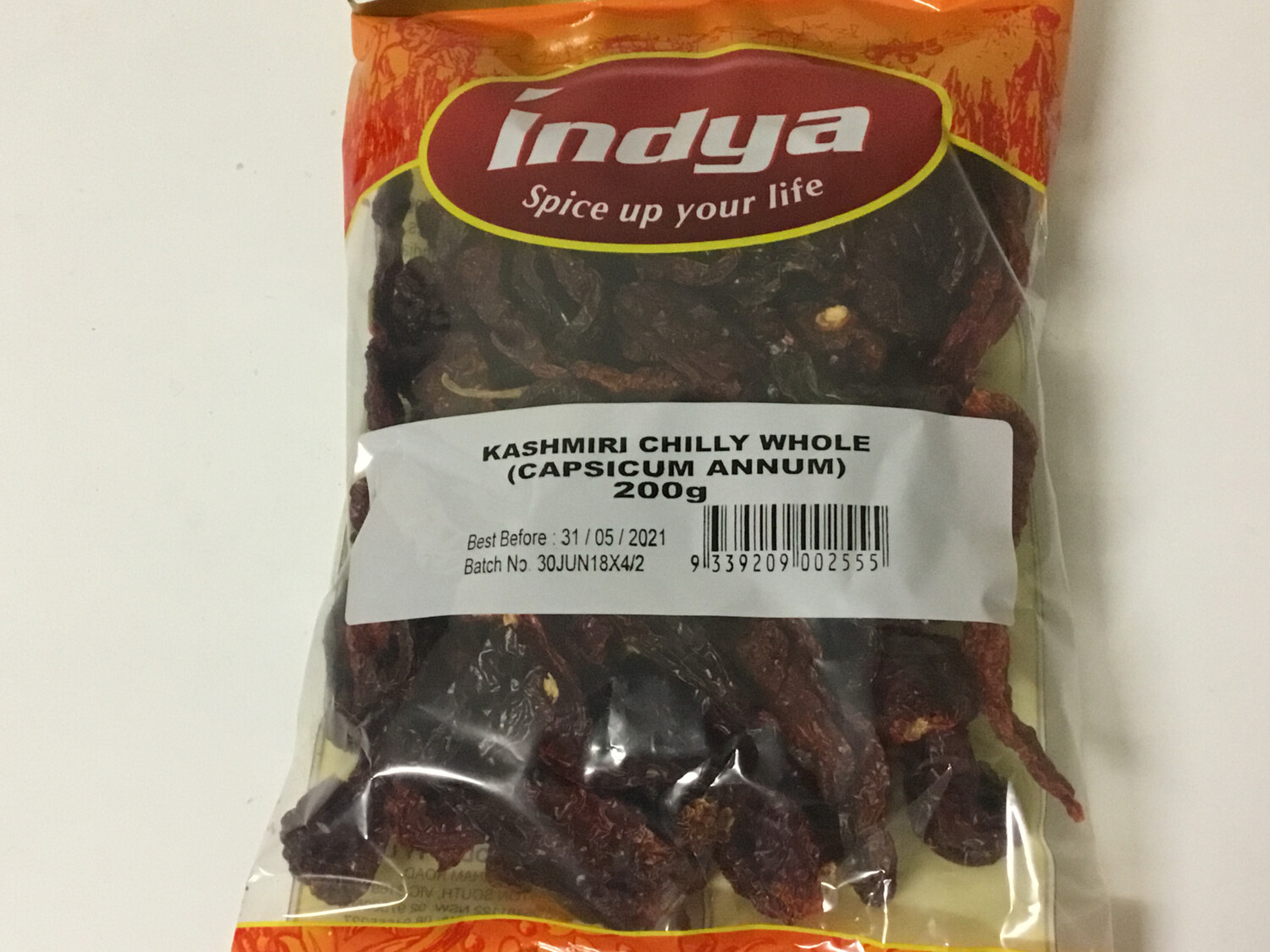 INDYA KASHMIRI CHILLI WHOLE 200GMS