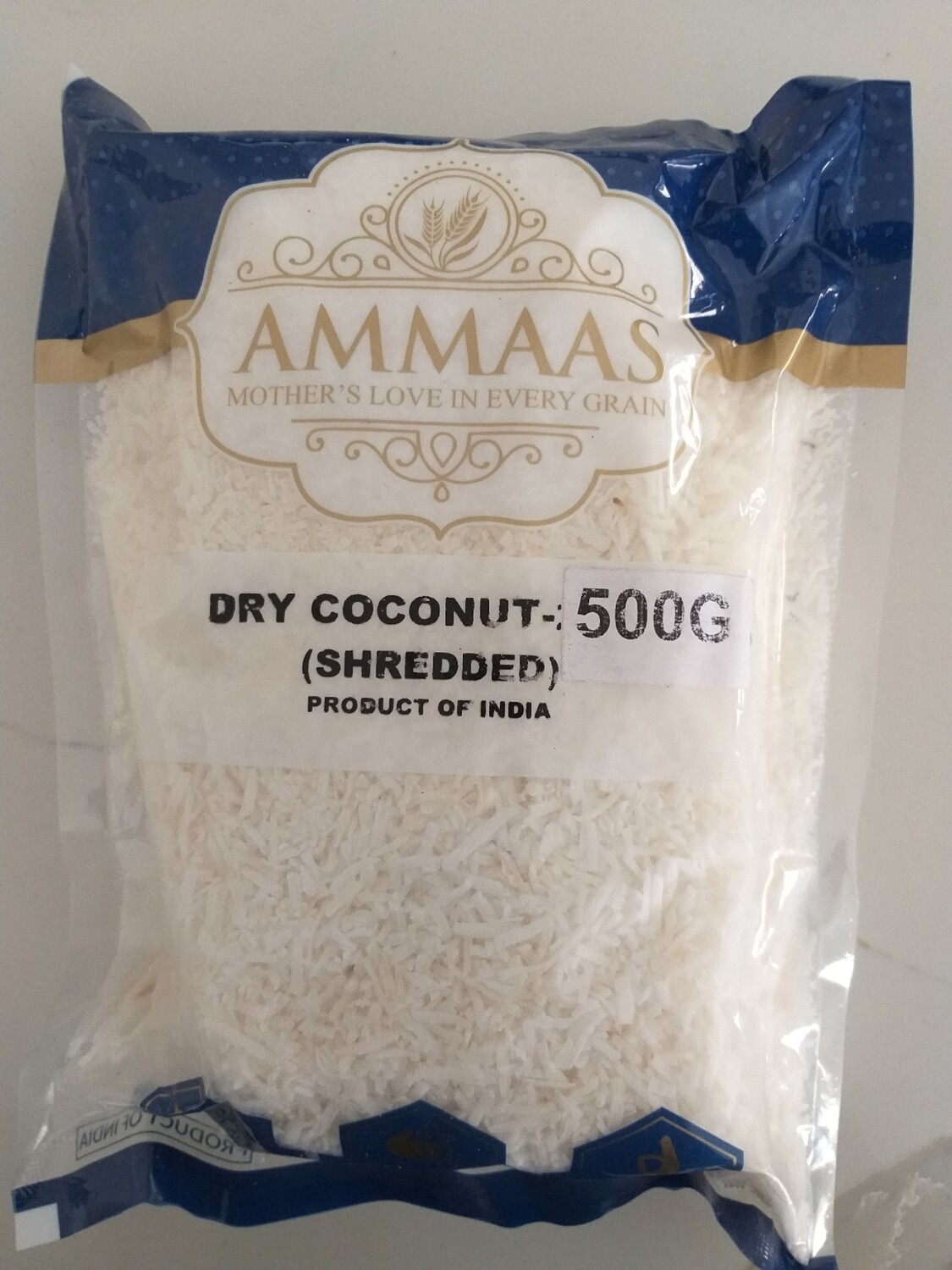 AMMMA'S DRY COCONUT SHREDDED 500 G