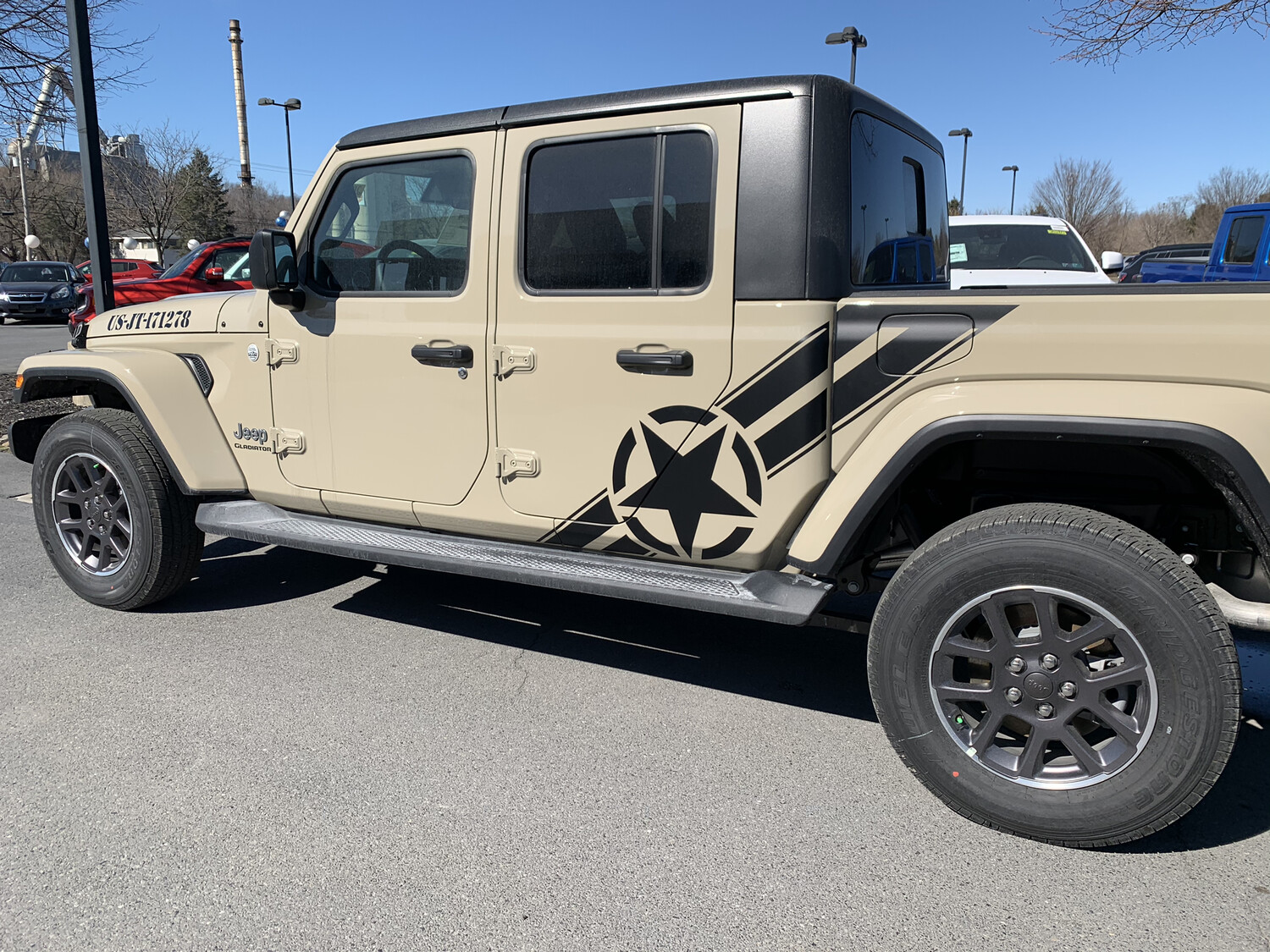Jeep Gladiator Large Star/Bars Vinyl Graphics