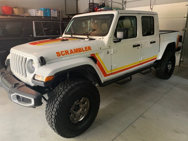 2020 & Up Jeep Gladiator Scrambler JT Retro Style 1 Side Stripes