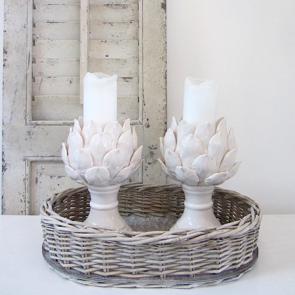 Ceramic Artichoke Candle Holder