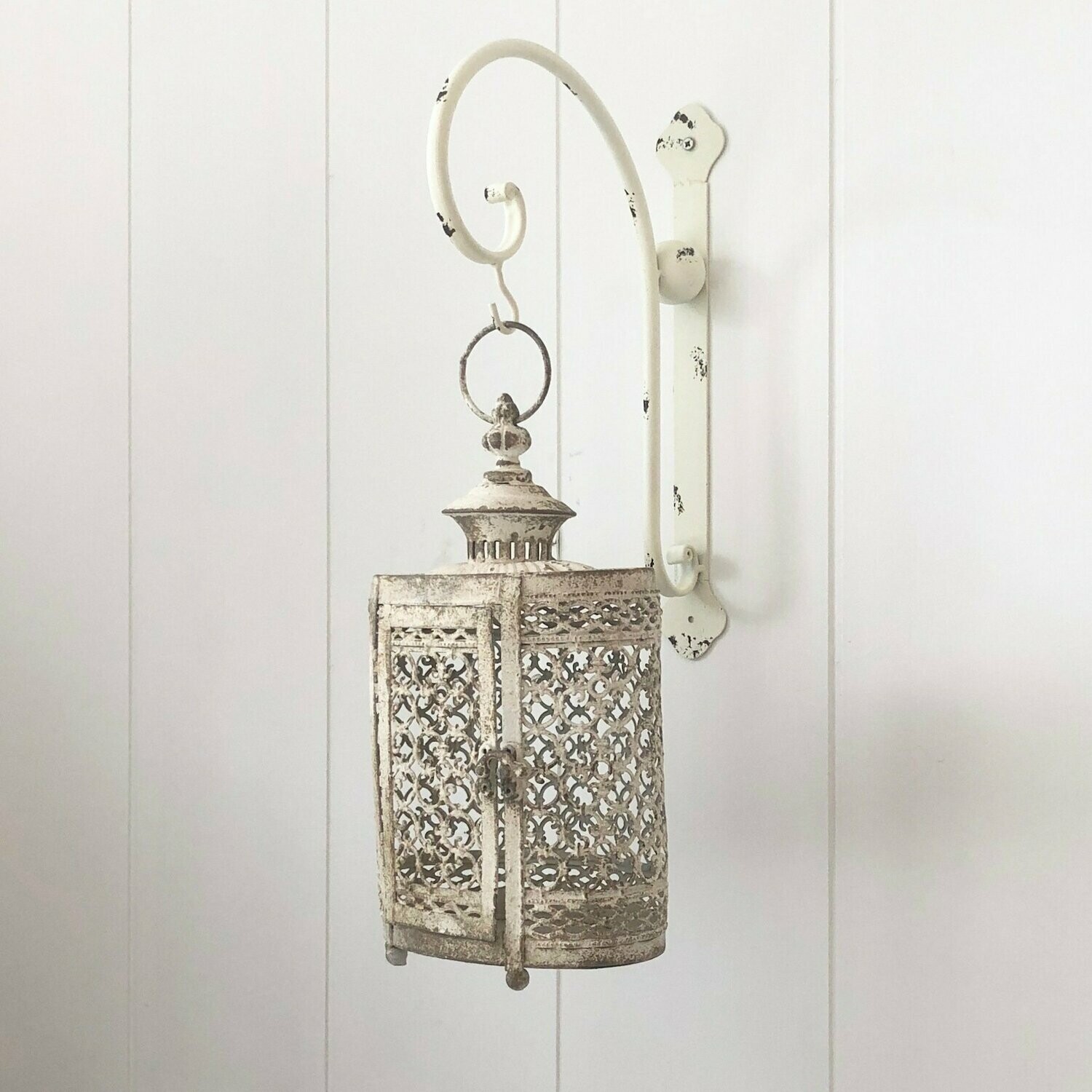 Rustic Hanging Lantern with Bracket