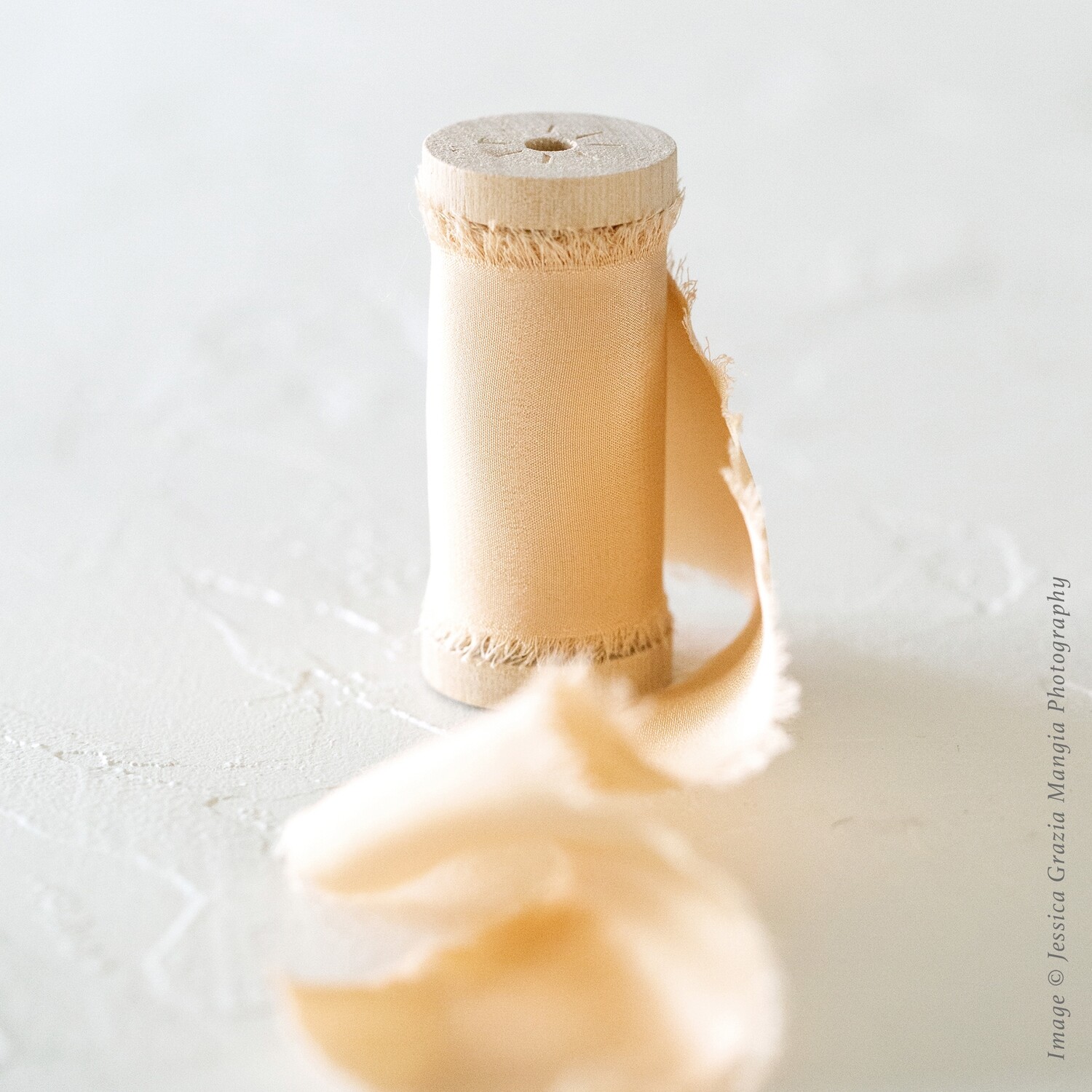 Apricot Crepe Luxe Silk Ribbon 100 Silk