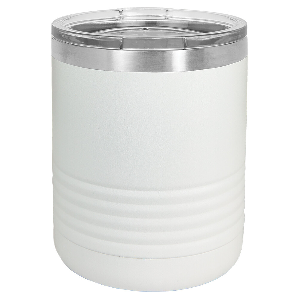Beverage Tumblers 10oz White Beverage Tumbler with Lid