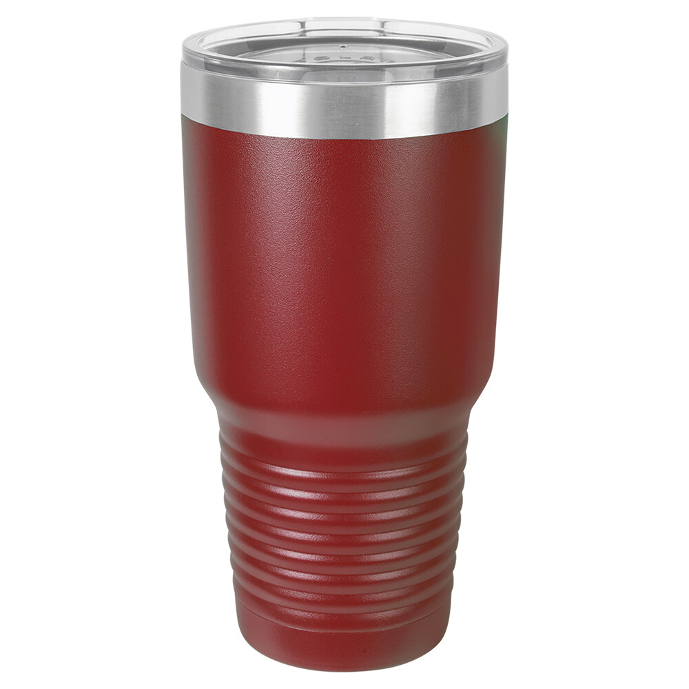 Beverage Tumblers 30oz Maroon Tumbler with Lid