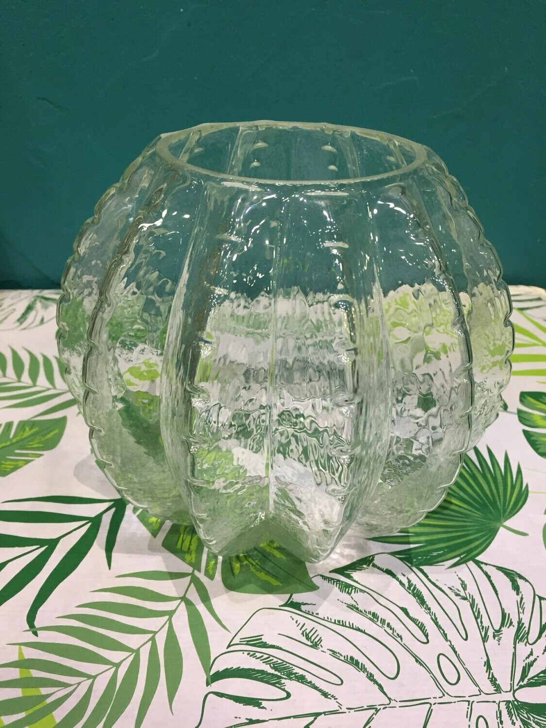 Vase cactus rond en verre