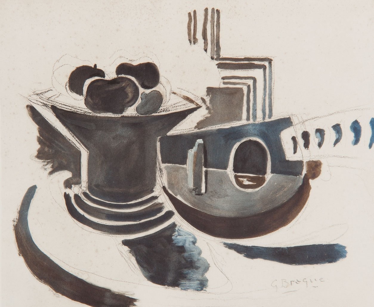 Braque Mandolin and Fruit Dish