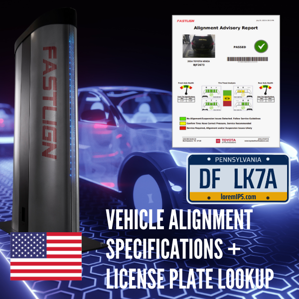 FASTLIGN Alignment Specification & License Plate Lookup Annual