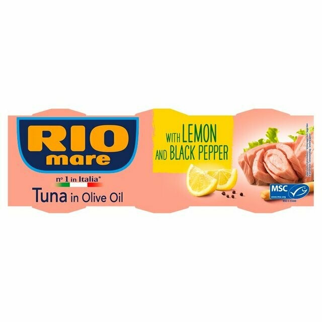 RIO MARE TUNA WITH LEMON AND PEPPER 3x80gr