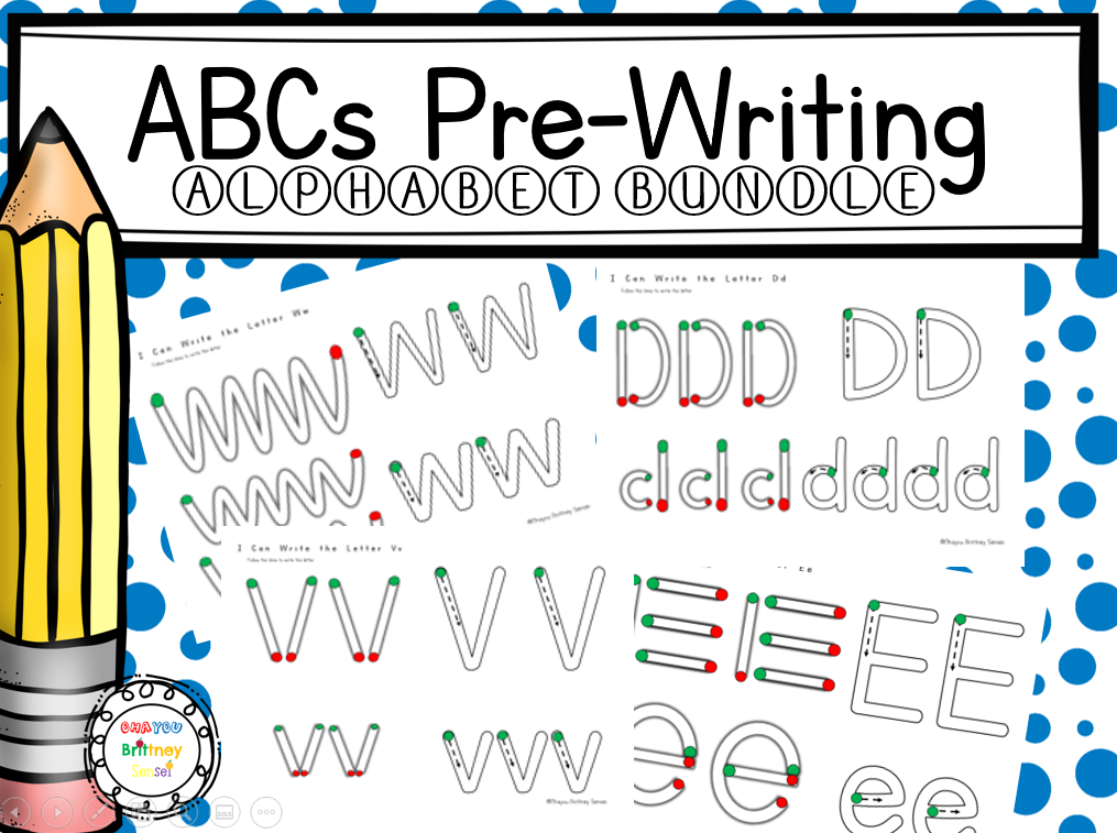 Alphabet Pre-Writing Worksheets