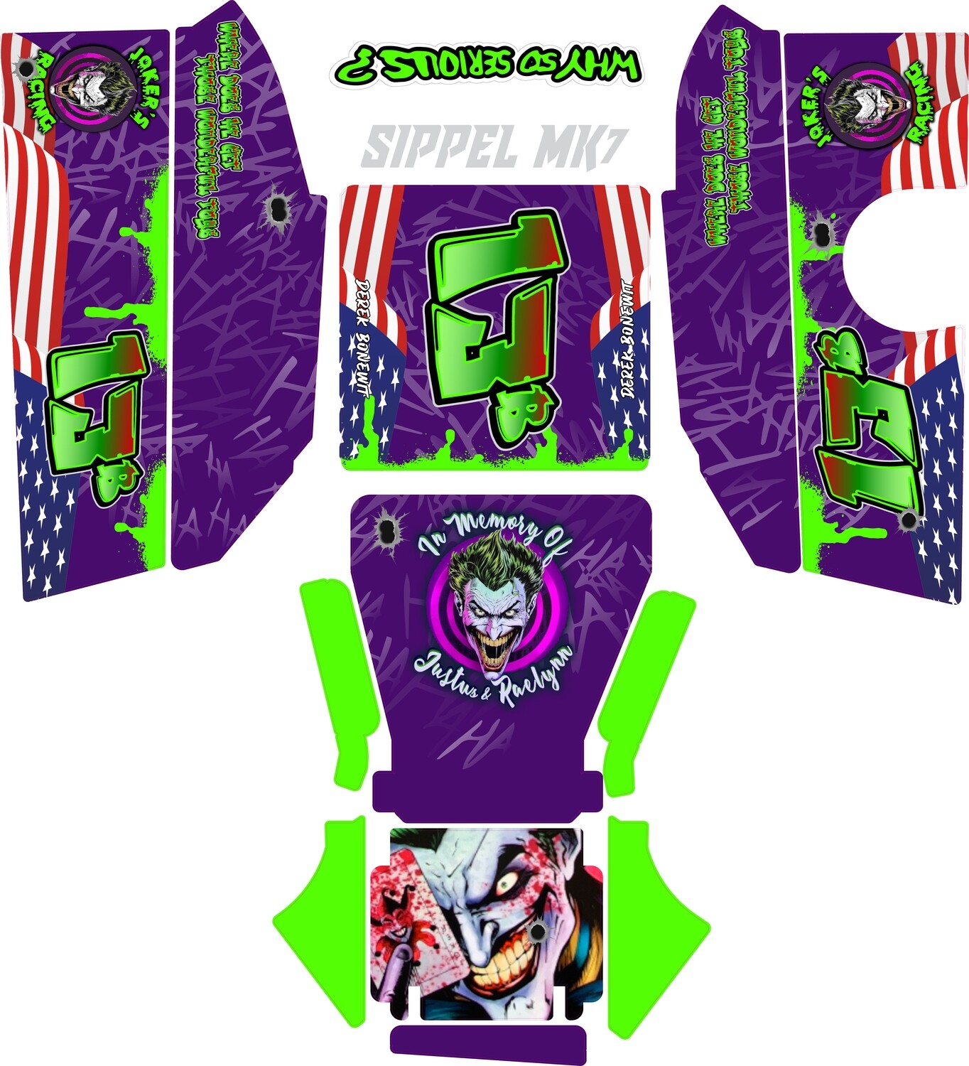 Sipple Sx3 Mark9 SC Modified Body Wrap GoKart Graphics & Wraps Carpy's Print Co.