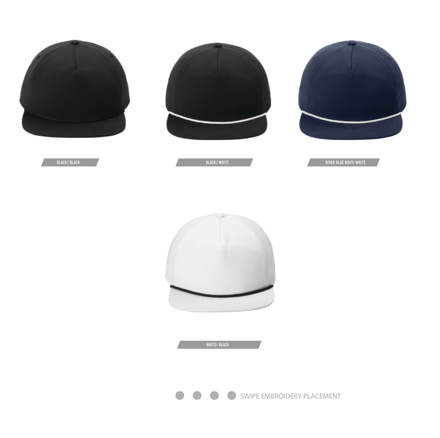Embroidered 5-Panel Poly Rope Hats | C981 Port Authority® | Store ...