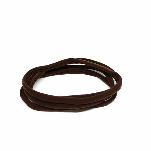 Elastici per capelli scrunchies illustrati fatti a mano in elastici 4pz marrone