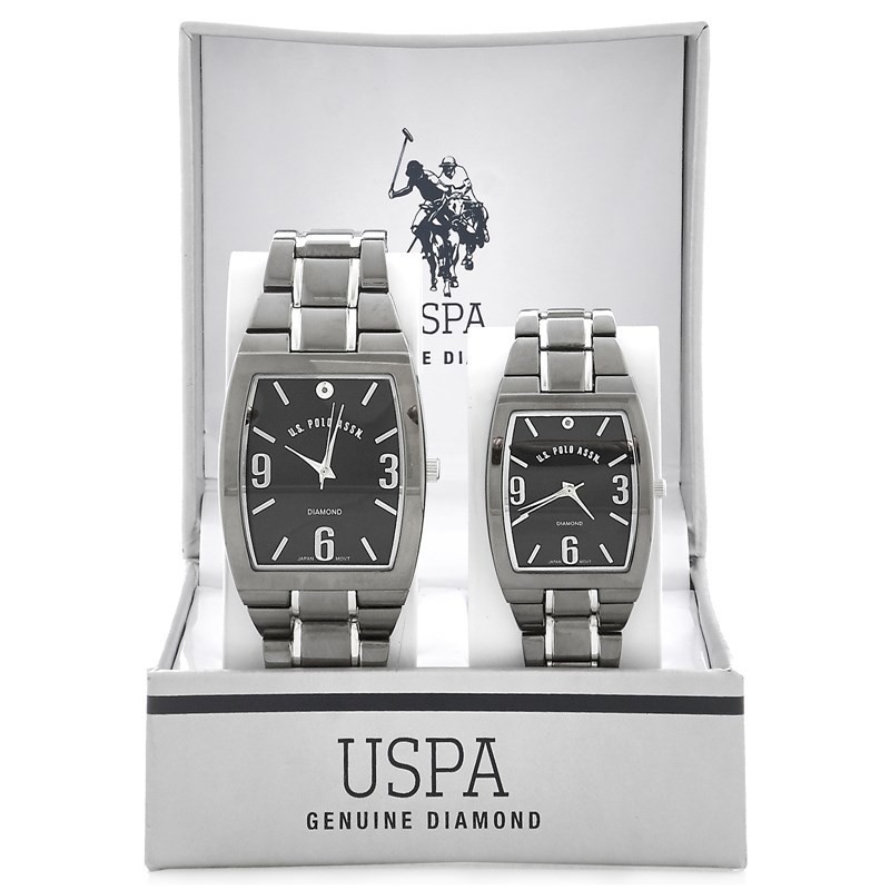 uspa genuine diamond watch set