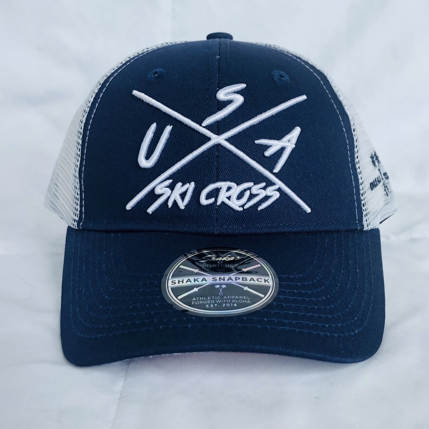 Blue & White Mesh Baseball Hat