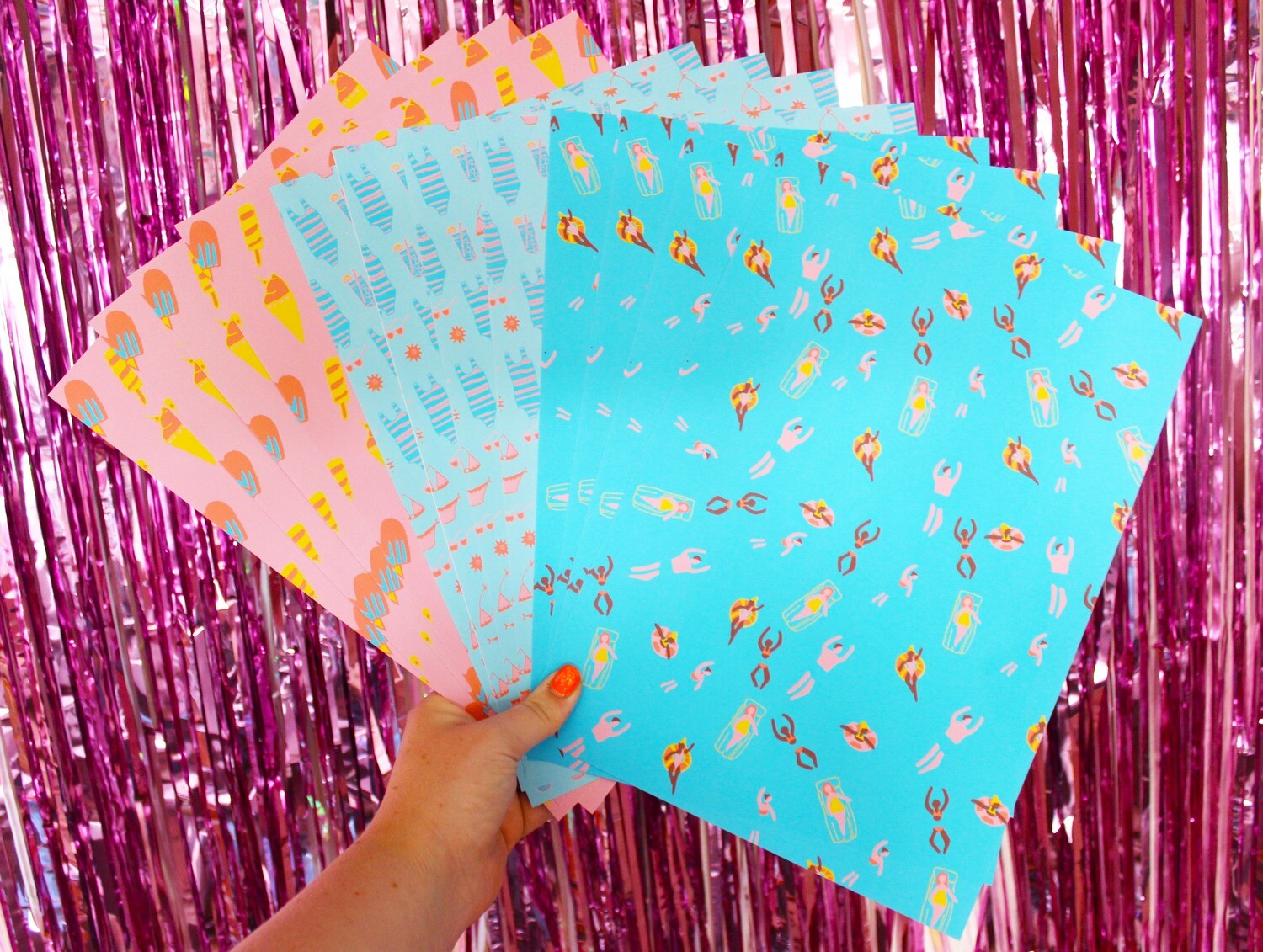 A4 POOL PARTY PAPER PACK