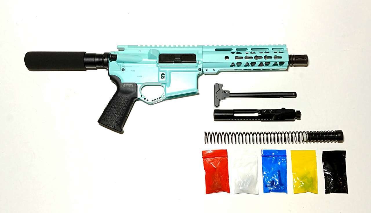 AR15 Cerakote Tiffany Blue Pistol KIT complete 7.5″ Stainless Steel