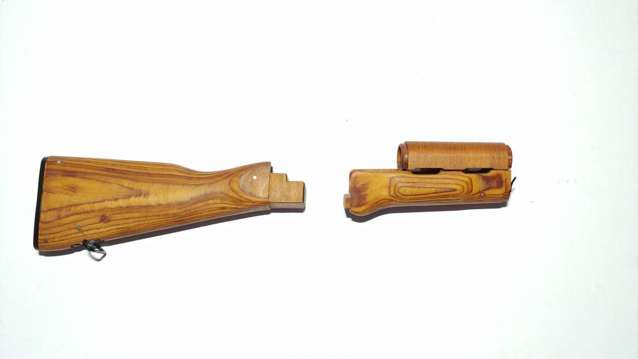 AK47 Wood Stock Set Polish Laminate