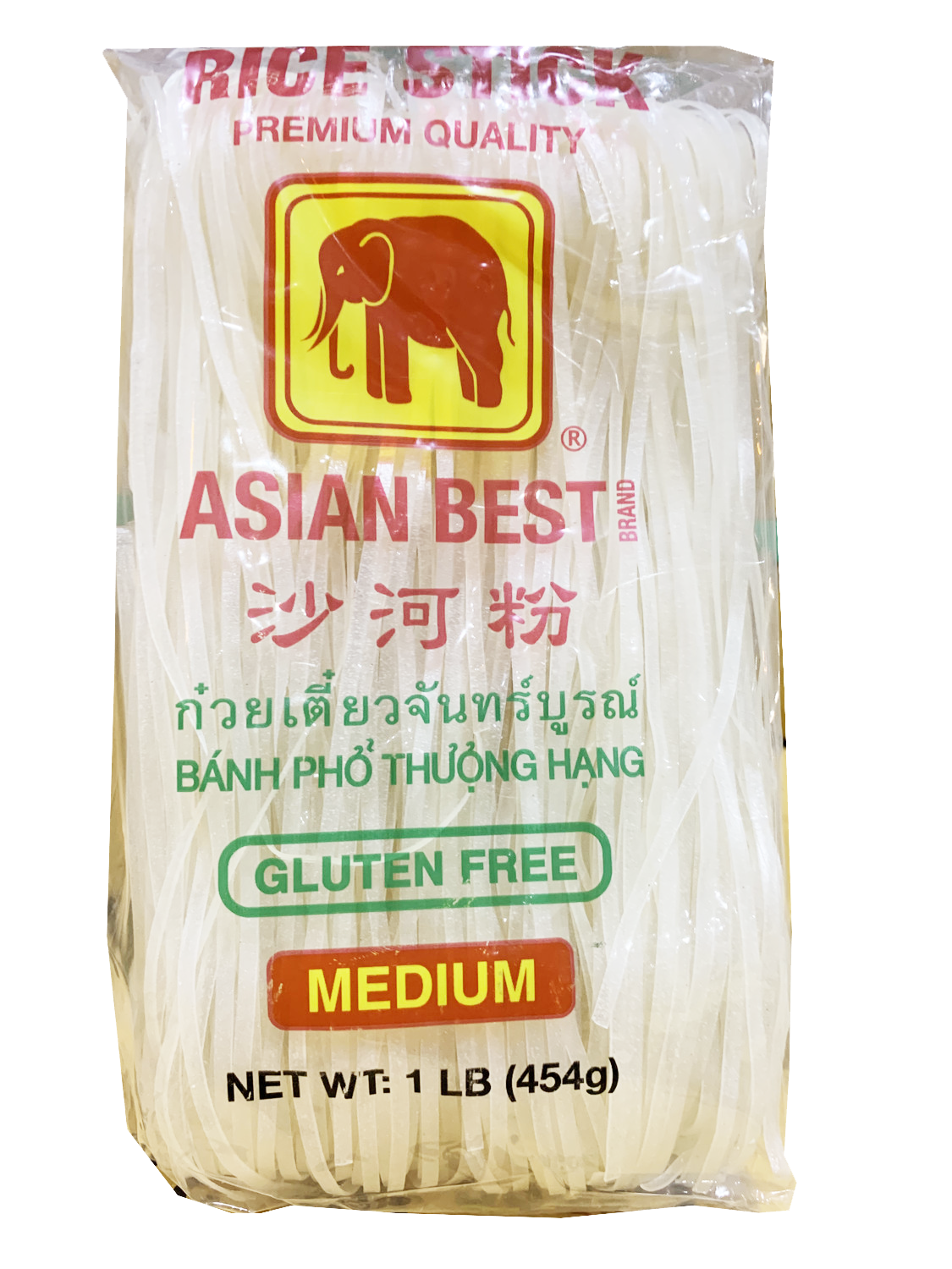 ASIAN BEST RICE STICK NOODLES 3MM 1LB/BAG