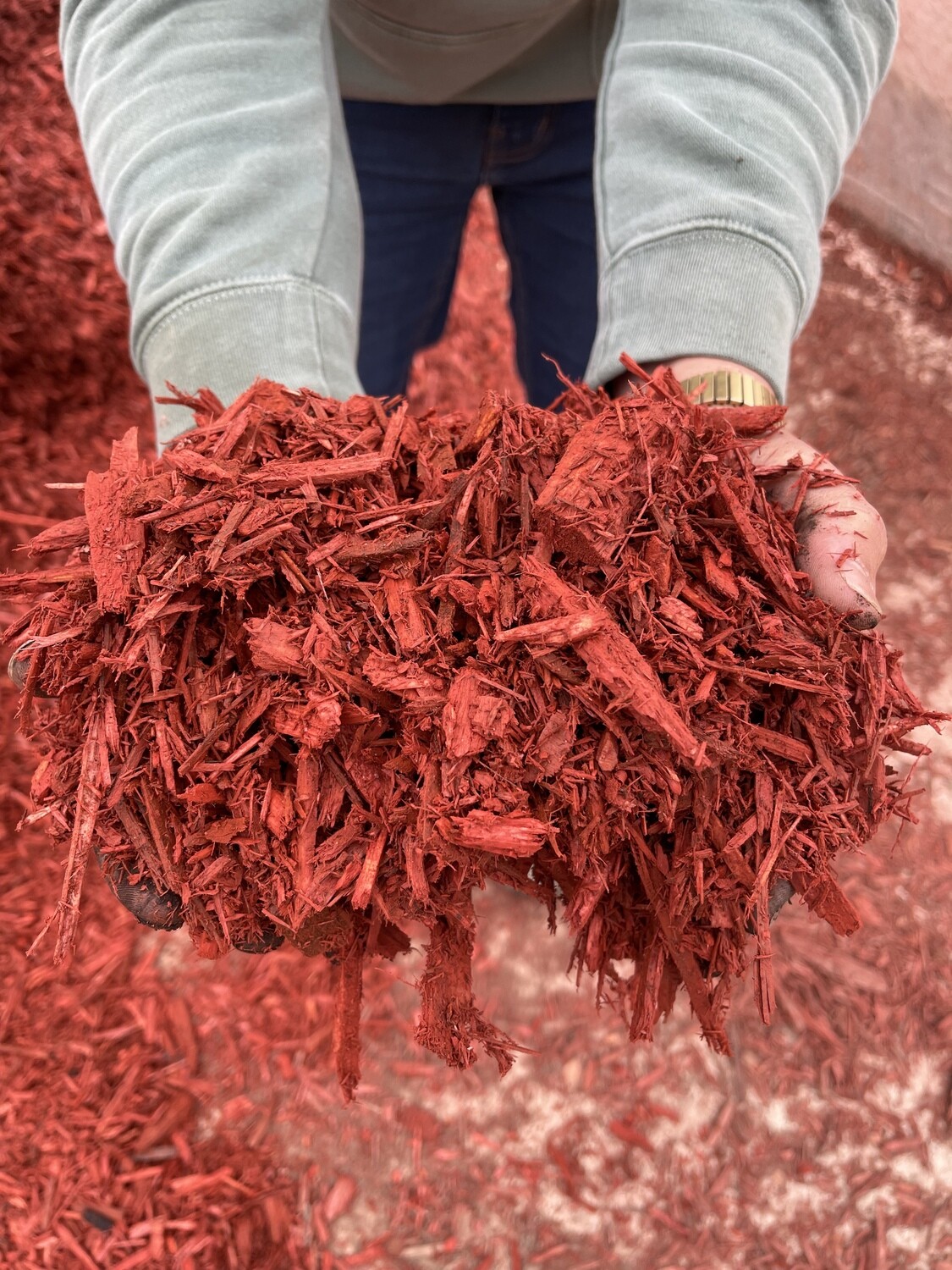 Red Pallet Mulch BY THE YARD